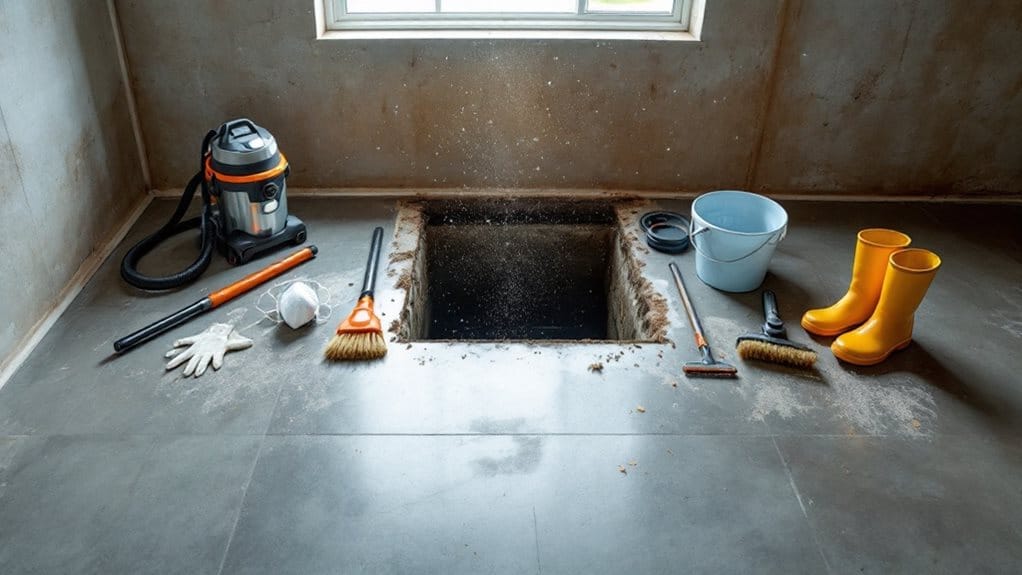 Tools for Cleaning a Sump Pit