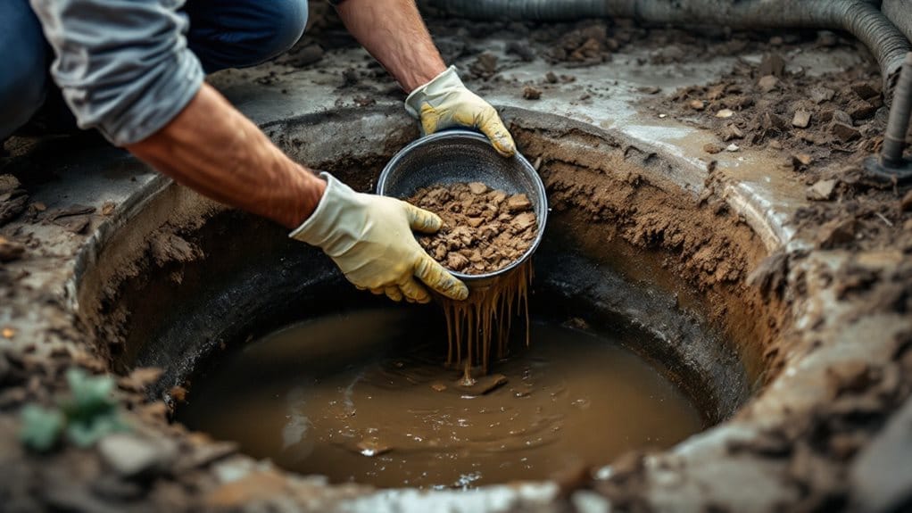 Cleaning sludge from a pit